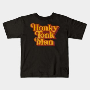 Honky Tonk Man ))(( Retro Classic Country Music Design Kids T-Shirt